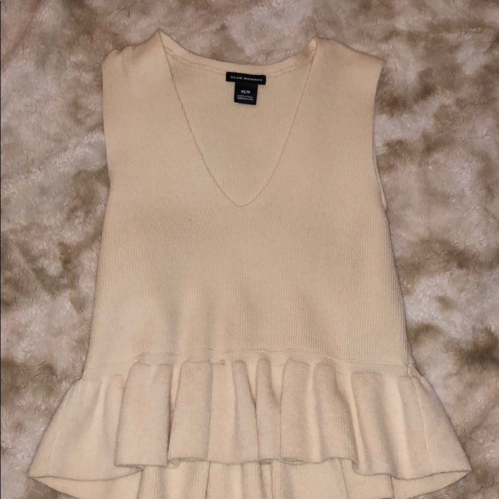 Club Monaco peplum knit top